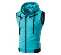 TDEOK Gilet da escursionismo da uomo, gilet senza maniche per esterni, gilet softshell caldo con cappuccio, gilet da escursionismo con imbottitura in pelliccia sintetica e gilet club per esterni