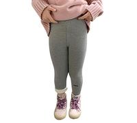 TDEOK Leggings caldi per neonati, in cotone, foderati in pile spesso, elasticizzati, nove pantaloni lunghi alla caviglia, per calze invernali, leggings termici 128, grigio., 6-12 Mesi