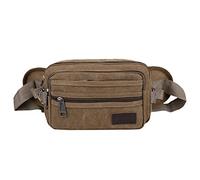 TDEOK Marsupio sportivo per attività all'aria aperta, escursioni, viaggi, grandi marsupio, sport, tela, portatile, borsa a tracolla, piccola donna, marrone, taglia unica, Zaini da viaggio