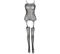 TDEOK Women's Fashion Erotic Lingerie 1 Set di lingerie sexy in pizzo Small Breasts Garter Stockings Bed Sex Toys Sex Pajama erotic Passion Lingerie Sexy lingerie per set, Nero , Taglia unica