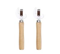 TDGBIH 2 apriscatole vintage apriscatole manuale con manico in legno apribottiglie manuale in acciaio inox taglio laterale tradizionale per lattine e apribottiglie e cavatappi per ristorante, casa,