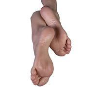 TDHLW 1 Paio di/Single Piedini di Simulazione in Silicone, Struttura del Piede Reale - Dimensioni Naturali 24 cm Modello di Piede Femminile Silicone 1:1 Lifesize 4001 Feticismo del Piede,1 Pair 40