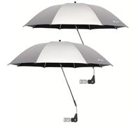 TDHLW 46" Ombrellone da Esterno Portatile con Morsetto Universale Regolabile, Protezione Solare, per Campeggio, Sedia, Patio, Golf Cart,Argento,2PACK