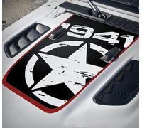 TDHLW Adesivi pretagliati a Forma di Stella per Prese d'Aria Laterali del parafango 1941 per Jeep Wrangler JL JLU e Gladiator JT Rubicon 2018-2025 (Non Adatti per Sport e Sahara),Hood