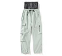 TDHLW Apple Green, Pantaloni Cargo da Donna Super Larghi, Impermeabili Sportivi per Esterni Isolanti Casual da Sci da Uomo e da Donna
