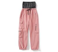 TDHLW Brick Red,S, Pantaloni Cargo da Donna Super Larghi, Impermeabili Sportivi per Esterni Isolanti Casual da Sci da Uomo e da Donna