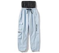 TDHLW Light Blue, Pantaloni Cargo da Donna Super Larghi, Impermeabili Sportivi per Esterni Isolanti Casual da Sci da Uomo e da Donna
