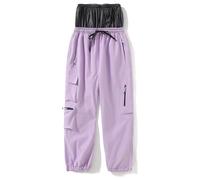 TDHLW Viola,S, Pantaloni Cargo da Donna Super Larghi, Impermeabili Sportivi per Esterni Isolanti Casual da Sci da Uomo e da Donna