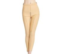 TDJDYQU Pantaloni Modellanti per Donne Dopo Intervento di Liposuzione Body Modellante Compressivo Tummy Tuck con Cerniera Aperta sul Cavallo(Skin,M)