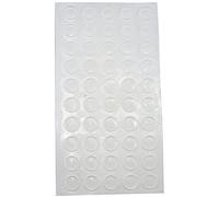 TDK 100333 367 Arresto | Diametro 7 mm | 1 Scheda con 50 ammortizzatori autoadesivi | Trasparente