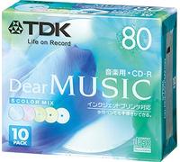 TDK Compact Disc CD-R for Music "Dear MUSIC" 80min Inkjet Printable 5Color mix 10Pack 5mm case CD-RDE80CPMX10N (Japan Import)
