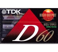 TDK Confezione da 5 cassette audio nere da 60 minuti