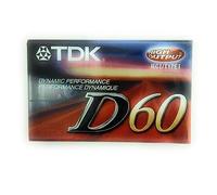 TDK D60 IEC i/tipo 1 High output audio cassette.
