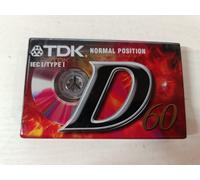 TDK D60 IEC I Tipo I Blank Vergine Normale Posizione - Cassetta Audio Nuova