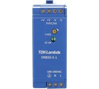 TDK-Lambda DRB50-5-1 Alimentatore di rete per guida DIN 5 V/DC 2,5 A 30 W. Numero di uscite: 1 x contenuto 1 pezzo.