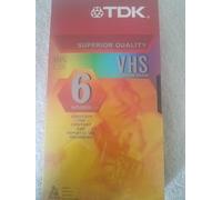 TDK VHS Vuoto Video Casette Nastro T-120 6 Orario Superiore Qualità