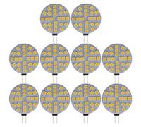 Tdkjfoutr 10 Pezzi 4.8W G4 Socket 5050 SMD Mini Lampadina A LED su DC 12V Sostituisci La Lampada Alogena Bi-Pin Lampadina A LED Luci Bianche Calde