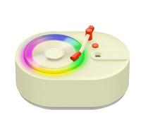 Tdkjfoutr Diffusore di Aroma A Forma di Disco In Vinile con Luce D'Atmosfera Retro e Umidificatore