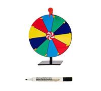 Tdkjfoutr Giradischi da Tavolo per Giochi da Tavolo con Ruota dei Premi da 12 Pollici con Penna Cancellabile A Secco per Il Gioco da Tavolo Fortune Game