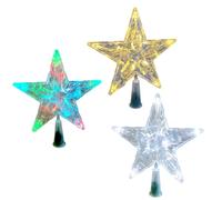 Tdkjfoutr Guglia 'Albero di Natale con A Cinque Punte Trasparente A LED, Decorazioni per L'Albero di Natale per La Casa, Ornamenti con Ghirlande di Natale