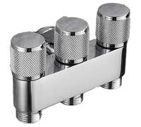 Tdkjfoutr One In Three Out Controllo A Tre Vie per Lavatrice Rubinetto Cromato/Grigio Valvola Triangolare A Tre Vie G1/3Mini