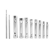 Tdkjfoutr Set di 10 Chiavi A Tubo Vuoto per Dado Metrico. Kit di Chiavi A Bussola Tubolare per Installazione Rubinetto. Chiavi A Bussola per Riparazioni Automobilistiche e Idrauliche.