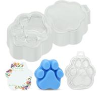 Tdkjfoutr Set di 25 stampi per cera a forma di artiglio di gatto per cubi di cera, stampi per cubi vuoti, trasparenti per tartarughe senza stoppini e candele