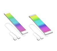 Tdkjfoutr Striscia RGB per PC, di Prolunga per Alimentatore, Set di Strisce LED Luminose per GPU e Cavi per Scheda Madre del PC, Sincronizzazione ARGB A 3 Pin da 5 V