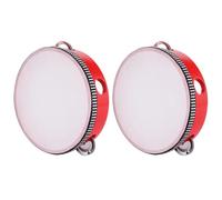 Tdkjfoutr Tamburello Rotondo In Legno da 10 Pollici per Bambini e Adulti, Adatto A Principianti e Suonatori di Tamburello Professionisti Facile da Installare Facile da Usare