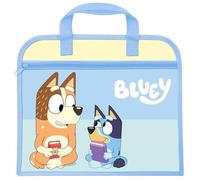 TDL Bluey - Borsa porta libri con cerniera, Blu, Taglia unica, casual
