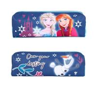 TDL Frozen Elsa & Anna - Astuccio da bambina, Blu, Astuccio rettangolare con cerniera