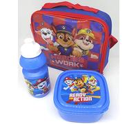 TDL Paw Patrol Set Regalo Borsa Termica + Bere Bottiglia + Sacco per Il Pranzo - Licenza Ufficiale - Lunch Bag + Sports Bottle + Sandwich Box - Gift Bundle