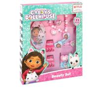 TDL Set di gioielli e accessori per capelli Gabbys, per casa delle bambole, 11 pezzi, rosa, set regalo per vestire i capelli, bracciali, elastici per capelli, ciondoli