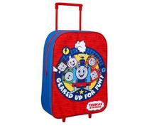 TDL Thomas The Tank Engine - Carrello da viaggio per bambini, blu, 4 ruote, ruote facili da scivolare, spaziosa organizzazione interna