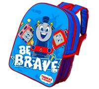TDL Thomas The Tank Engine Zaino per bambini con personaggio del trenino, zaino per la scuola, pranzo e viaggio, con tasca laterale in rete, Blu, Taglia unica