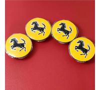 TDQTVH 4 Pezzi Coprimozzo per Auto per Ferrari 458 488 F12 FF 430 53mm Tappi Coprimozzo Coprimozzi Tappi Mozzo Tappi di Cerchioni Coprimozzo Ruota Copri Ruota