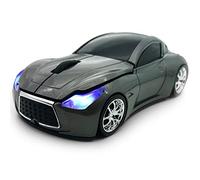 TDRTECH Wireless Car Mouse 2.4 Ghz 3D DPI 1600 Cool Sport USB Gaming Mouse per PC Computer Portatile Notebook Grigio