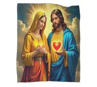 TDSNKAVHB Jesus - ReligionCoperta A Getto 3D in Flanella Leggera SacredCoperta Decorativa Per Bambini, Ragazzi, Ragazze, Coperta Super Morbida, Adatta A Tutte Le Stagioni50x60inch(127x152cm)