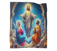 TDSNKAVHB Jesus - ReligionCoperta A Getto 3D in Flanella SacredCoperta Decorativa Per Bambini E Adulti, Coperta Super Morbida, Adatta A Tutte Le Stagioni60x80inch(150x200cm)