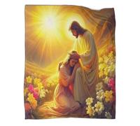 TDSNKAVHB Jesus - ReligionCoperta A Getto 3D in Flanella SacredCoperta Decorativa Per Bambini, Ragazzi, Ragazze, Morbida, Accogliente, Peluche, Adatta A Tutte Le Stagioni60x80inch(150x200cm)