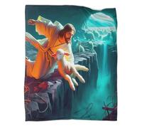 TDSNKAVHB Jesus - ReligionCoperta A Getto 3D in Flanella SacredViaggi E Campeggio Per Bambini E Adulti, Coperti Caldi, Adatti A Tutte Le Stagioni60x80inch(150x200cm)