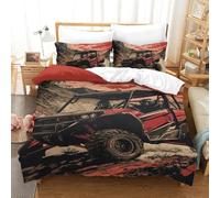 TDSNKAVHB Mountain Off-road Vehicle3D Printing Bed Set Bedding Set Microfiber Soft Extreme SportsHidden Zipper And Pillow Case for Kids AdultSingle（140x200cm）