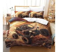 TDSNKAVHB Mountain Off-road Vehicle3D Printing Bed Set Bedding Set Microfiber Soft Extreme SportsHidden Zipper And Pillow Case for Kids AdultDouble（200x200cm）