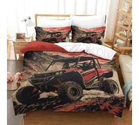 TDSNKAVHB Mountain Off-road Vehicle3D Printing Bed Set Bedding Set Microfiber Soft Extreme SportsHidden Zipper And Pillow Case for Kids AdultDouble（200x200cm）