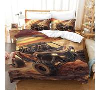 TDSNKAVHB Mountain Off-road Vehicle3D Printing Duvet Covers Bedding Set Microfiber with Extreme SportsHidden Zipper And Pillow Shams for Teen KidsSingle（140x200cm）