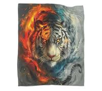 TDSNKAVHB TigerCoperta A Getto 3D in Flanella FantasyViaggi E Campeggio Per Bambini E Adulti, Coperta Super Morbida, Adatta A Tutte Le Stagioni50x60inch(127x152cm)