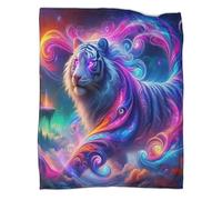 TDSNKAVHB TigerCoperta A Getto 3D in Flanella Leggera FantasyCoperta Decorativa Per Bambini, Ragazzi, Ragazze, Coperta Super Morbida, Adatta A Tutte Le Stagioni50x60inch(127x152cm)