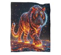 TDSNKAVHB TigerCoperta A Getto 3D in Flanella Leggera FantasyViaggi E Campeggio Per Bambini E Adulti, Coperta Super Morbida, Adatta A Tutte Le Stagioni50x60inch(127x152cm)