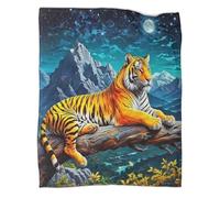 TDSNKAVHB TigerCoperte 3D in Flanella BeastCoperta Decorativa Per Bambini, Ragazzi, Ragazze, Coperta Super Morbida, Adatta A Tutte Le Stagioni40x50inch(100x130cm)