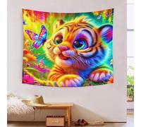 TDSNKAVHB TigerCoperte 3D in Flanella Cute AnimalsDecorazione Della Camera Da Letto Per Bambini, Ragazzi, Ragazze, Coperta Super Morbida, Adatta A Tutte Le Stagioni70cmx100cm